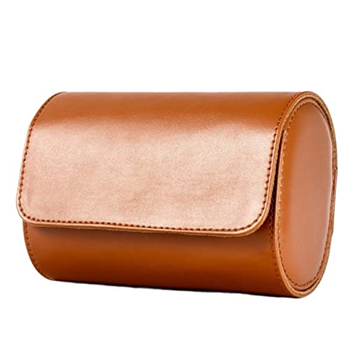 IWENZHKPA Uhrenbox Herren Schmuckschatulle Aus PU-Leder, Uhrenbox, Braun, Uhren-Aufbewahrungsbox Mit Einzeluhrenposition Uhren Aufbewahrungsbox(14 * 9.5 * 7cm) von IWENZHKPA
