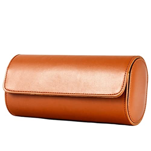 IWENZHKPA Uhrenbox Herren Schmuckschatulle Aus PU-Leder, Uhrenbox, Braun, Uhren-Aufbewahrungsbox Mit Einzeluhrenposition Uhren Aufbewahrungsbox(20 * 9.5 * 7cm) von IWENZHKPA