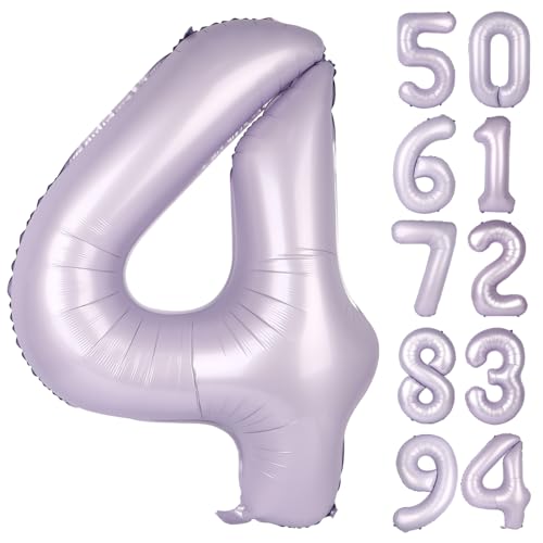 Flieder 4 Luftballon Zahlenballons 40 Zoll 4 Geburtstag Dekorationen für Mädchen Vier Große Zahlen für Party Dekor Zahl 4 Ballon Flieder 4 Luftballon Zahlenballons 40 Zoll 4 Geburtstag Dekorationen für Mädchen Vier Große Zahlen für Party Dekor Zahl 4 Ballon von IWERP