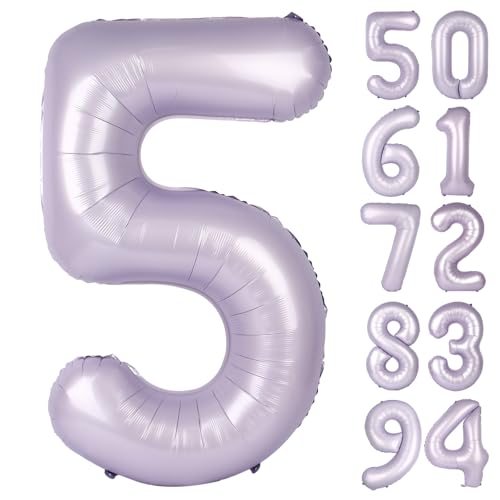 Flieder 5 Luftballon Zahlenballons 101.6 cm 5 Geburtstag Ballon Dekorationen Lavendel Partyzubehör 5 Zahlenballons Zahl 5 Ballon Flieder 5 Luftballon Zahlenballons 101.6 cm 5 Geburtstag Ballon Dekorationen Lavendel Partyzubehör 5 Zahlenballons Zahl 5 Ballon von IWERP