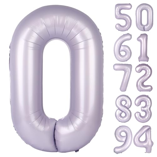 Flieder Zahlenballon 40 Zoll, 0 Zahlenballons, 10 20 30 40 50 Zahlen Ballon Geburtstagsdekorationen, Partyzubehör für Frauen Flieder Zahlenballon 40 Zoll, 0 Zahlenballons, 10 20 30 40 50 Zahlen Ballon Geburtstagsdekorationen, Partyzubehör für Frauen von IWERP