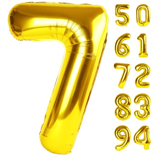 Gold 7 Luftballon Zahlenballon 101.6 cm Gold Party Dekorationen 7 Ballon Zahl Gold Sieben Geburtstag Dekorationen Zahl 7 Ballon Gold 7 Luftballon Zahlenballon 101.6 cm Gold Party Dekorationen 7 Ballon Zahl Gold Sieben Geburtstag Dekorationen Zahl 7 Ballon von IWERP