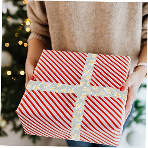 IWOWHERO 1 Rolle Blumenmuster Geschenkband Yards DIY Dekorationsband Strapazierfähiges und Zuschneidbares Bastelband für Hochzeiten Feste und von IWOWHERO