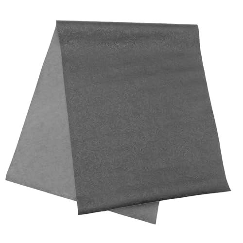 IWOWHERO 1 Rolle Leder mit geometrischem Muster dekoration hand made Lederhüte Lederbasteln dekoring Nähen für Herstellung Polster Lederstreifen ledermaterial selber machen Kunstleder Black von IWOWHERO