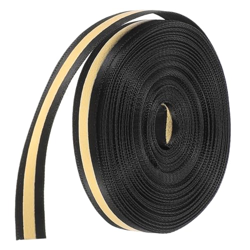 IWOWHERO 1 Rolle Verpackungsband für die Abschlusssaison wickeln dekorativ schwarzgoldenes Satinband Grad Bausatz seidenband ribbon bastelset basteln Banddekor Band für die Party Polyester von IWOWHERO