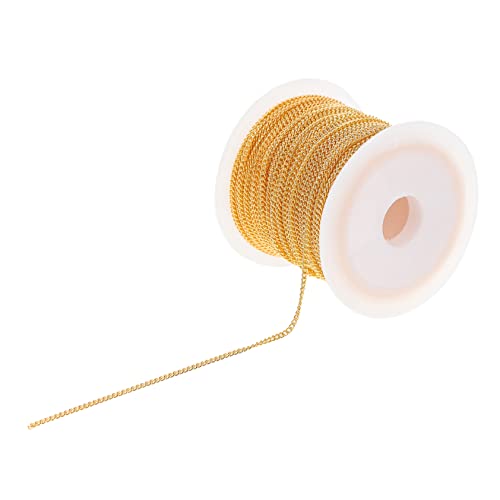 IWOWHERO 1 Rolle kupferkette selber machen Ketten für Halsketten farbig Ketten für die Schmuckherstellung DIY Kupferkette Handgemachte Kupferkette DIY Schmuckzubehör Armbandkette Golden von IWOWHERO