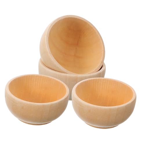 IWOWHERO 1 Satz Diy Unfertige Holzschalen Set Für Holzspielzeug Zum Basteln Und Malen Dekorative Schalen Für Kreative Projekte Und Spielideen 4 Stück IWOWHERO 1 Satz Diy Unfertige Holzschalen Set Für Holzspielzeug Zum Basteln Und Malen Dekorative Schalen Für Kreative Projekte Und Spielideen 4 Stück von IWOWHERO