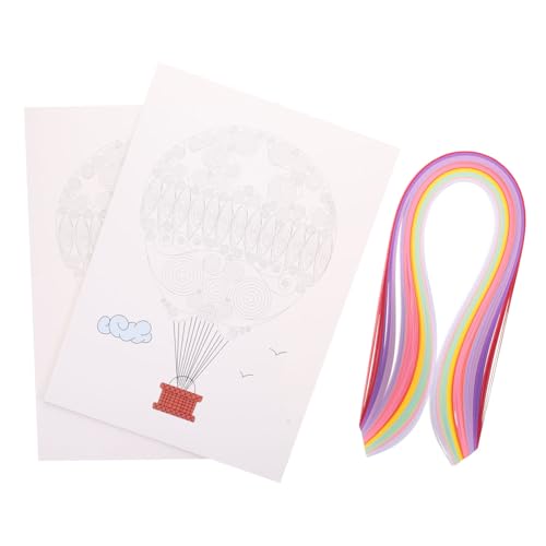 IWOWHERO 1 Satz Papier Quilling Set für Bastelarbeiten mit Bunten Papierstreifen für Diy Projekte mit Familie und Freunden Fördert Motorische Fähigkeiten und Kreativität von IWOWHERO