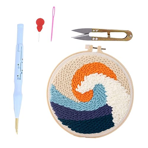IWOWHERO 1 Satz Stickmaterialpaket Bastelwerkzeug Für Stanzstickset Für Anfänger Stickformfaden Zufällige Farbe von IWOWHERO