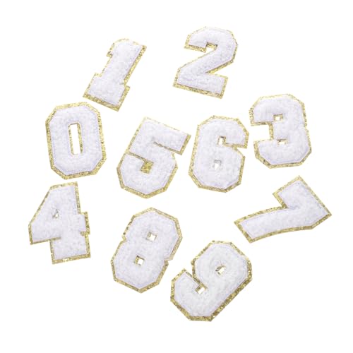 IWOWHERO 1 Set Kompakte Hutflicken, Zarte Aufnäher Zum Aufbügeln, Verschleißfeste Kleiderflicken, Mantelflicken, Multifunktionale Kleiderflicken, Zahlenflicken Für Mäntel, Diy-hutflicken von IWOWHERO