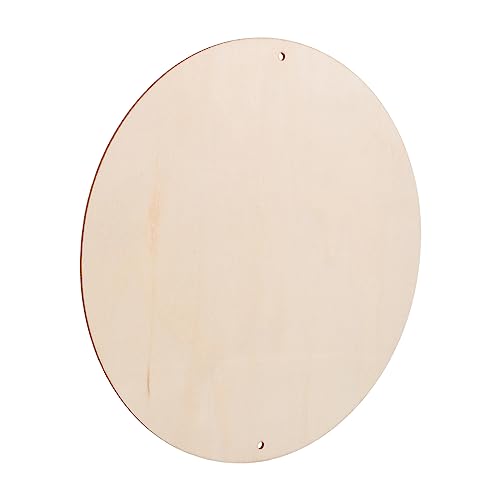 IWOWHERO 1 Stück Basteln Kreis Party Bildhauerei schnitzen naturholz brett naturholz platte holzlamellen Holzplatte für Ton-DIY borden runde Holzscheibe unfertige Holzplatte hölzern Brown von IWOWHERO