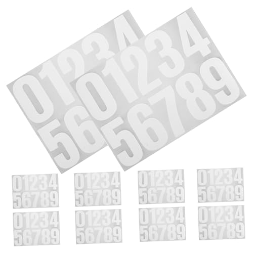 IWOWHERO 10 Blatt Selbstklebende Zahlenaufkleber Weiß Wetterfest für Briefkasten Hausnummer Langlebig und zur Einfachen Adresskennzeichnung IWOWHERO 10 Blatt Selbstklebende Zahlenaufkleber Weiß Wetterfest für Briefkasten Hausnummer Langlebig und zur Einfachen Adresskennzeichnung von IWOWHERO