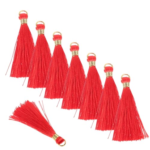 IWOWHERO 10 Stück Eisseide Quaste Bausatz Taschenanhänger Münze Schlüsseltasche geldgeschenke weihnachten weihnachsgeschenk Miniquaste kleine Quaste Quasten zum Basteln Polyester von IWOWHERO