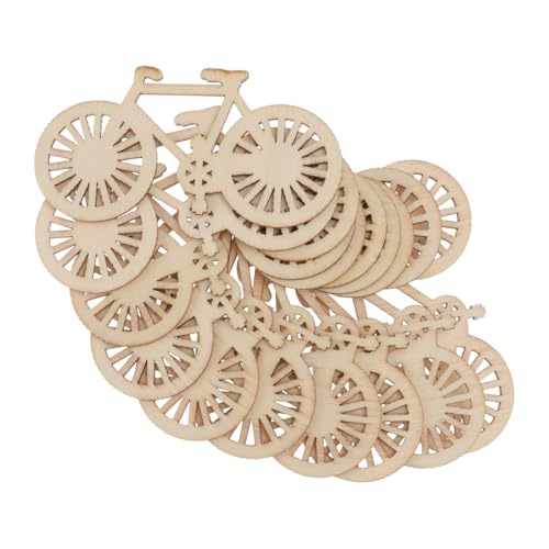 IWOWHERO 10 Stück Holzhandwerksverzierung dekoration weihnachten weihnchtsdeko dekoring weihnachten Holzornamente wohnungsdeko Basteln Leerzeichen Fahrradverzierung Furnierscheiben Bambus von IWOWHERO