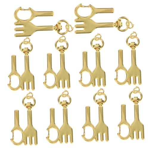 IWOWHERO 10 Stück Messer und Schlüsselanhänger bunt Charmeschlüsselanhänger Schlüsselanhänger DIY Schlüsselanhänger Charms Schlüsselanhänger-Bastelset Schlüsselanhänger-Kit Metall von IWOWHERO