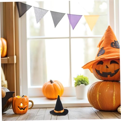 IWOWHERO 10 Stück Teiliges Filz Hexenhüte Weinflaschendekorationen Halloween Party Flaschenaufsätze Schwarze Mini Hexenhüte für Festliche Tischdeko und Geschenkideen IWOWHERO 10 Stück Teiliges Filz Hexenhüte Weinflaschendekorationen Halloween Party Flaschenaufsätze Schwarze Mini Hexenhüte für Festliche Tischdeko und Geschenkideen von IWOWHERO