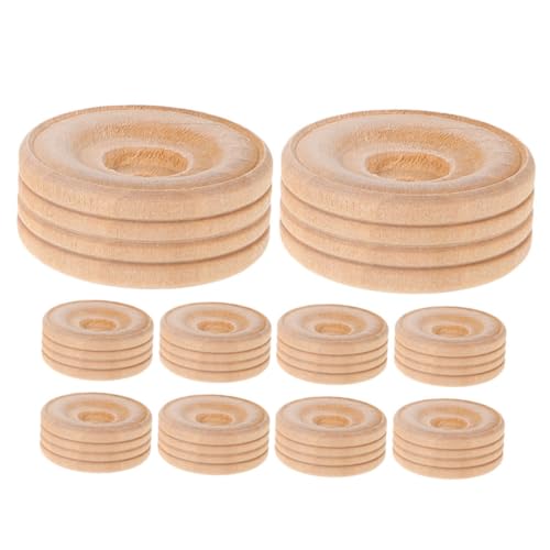 IWOWHERO 10 Stück Teiliges Mini Holzräder DIY Holzräder für Bastelprojekte Holzspielzeugräder Modellbau Zubehör Fördert Kreativität und Feinmotorik IWOWHERO 10 Stück Teiliges Mini Holzräder DIY Holzräder für Bastelprojekte Holzspielzeugräder Modellbau Zubehör Fördert Kreativität und Feinmotorik von IWOWHERO