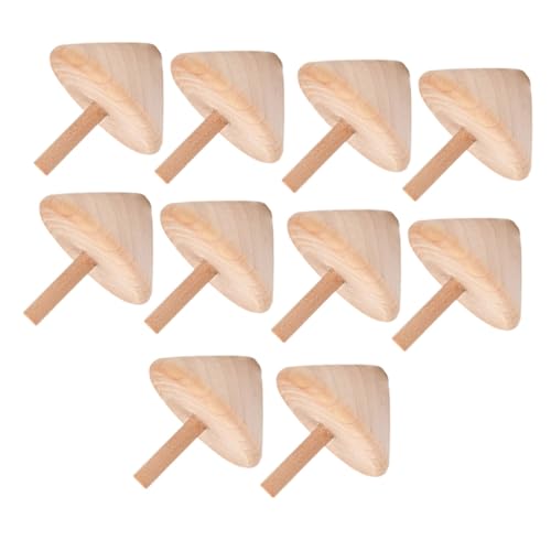 IWOWHERO 10 Stück hölzerner Kreisel holzspielzeug holzspielsachen Pädagogisches gyroskope Gyroscope spielzeuge lustiges Kreiselspielzeug Kinderversorgung Kinderoberteile von IWOWHERO