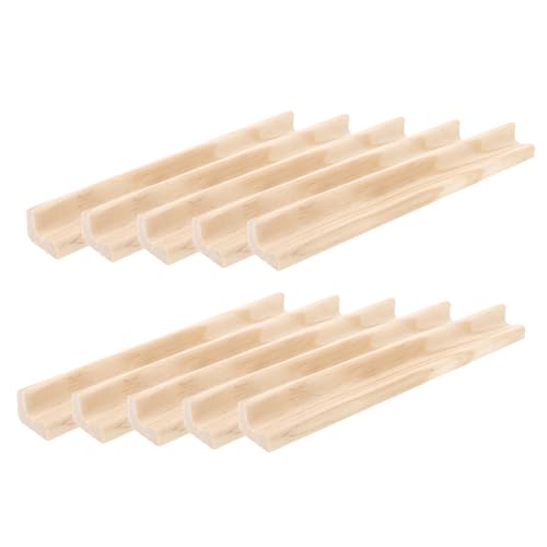 IWOWHERO 10 Stück ständer für holzbuchstaben Buchstabenhalter für Home-Tischschild sicher Briefständer Regal für englische Buchstaben DIY Holzhandwerksdeko Hölzern von IWOWHERO