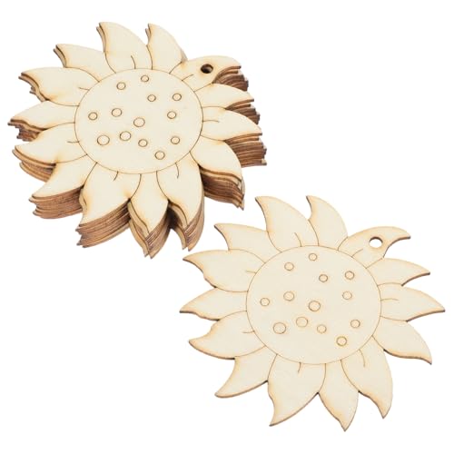 IWOWHERO 10 Stücke Buntes Holzchiphandwerk beemysafe holzdeko Holzblumen für Holzblumen DIY Bastelmaterial decor toy klein Ausschnitte Holzausschnitt selber machen Graffiti-Holzspäne von IWOWHERO