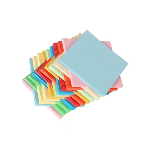 IWOWHERO 100 Blatt Papiere falten farbig Konstruktionspapier pastellfarbenes Papier Baupapier verschiedene Farben endlospapier manifold origami Farb-Origami doppelseitiges Origami -Papier von IWOWHERO