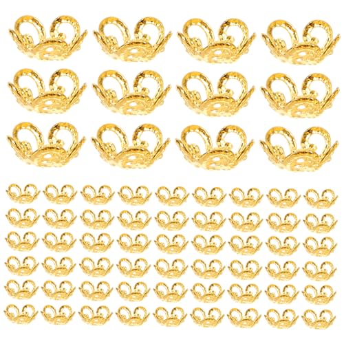 IWOWHERO 100 Stück Basisschmuck Armbänder Perlenkappen Herstellung Für Halskette Spacer Silber Diy Liefert Perlenteile Perlen Kappen Lotus-schmuck-kappe Schmuckzubehör Golden Eisen IWOWHERO 100 Stück Basisschmuck Armbänder Perlenkappen Herstellung Für Halskette Spacer Silber Diy Liefert Perlenteile Perlen Kappen Lotus-schmuck-kappe Schmuckzubehör Golden Eisen von IWOWHERO