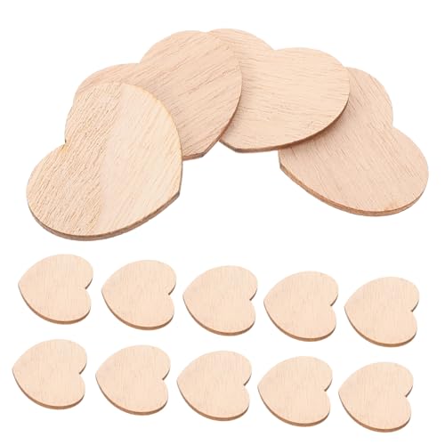 IWOWHERO 100 Stück Holzherz-ausschnitte: Unfertige, Leere Holzherzen in Holzscheibenform, Anhänger Zum Basteln Für Hochzeitsgästebücher, Valentinstags-diy-kartendekorationen IWOWHERO 100 Stück Holzherz-ausschnitte: Unfertige, Leere Holzherzen in Holzscheibenform, Anhänger Zum Basteln Für Hochzeitsgästebücher, Valentinstags-diy-kartendekorationen von IWOWHERO