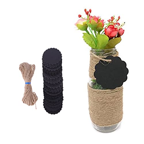 IWOWHERO 100 Stück Kraftkartenanhänger mit Bindfaden Vintage-Hängeetikett preisschild bastelmaterial für hochzeitsgeschenk Leere Tags Geschenkanhänger schwarzes Kraftpapier Black IWOWHERO 100 Stück Kraftkartenanhänger mit Bindfaden Vintage-Hängeetikett preisschild bastelmaterial für hochzeitsgeschenk Leere Tags Geschenkanhänger schwarzes Kraftpapier Black von IWOWHERO