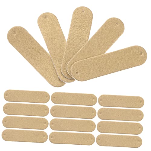 IWOWHERO 100 Stück Leeres Etikett Stoffetiketten Für Kleidung Diy -handwerk Kleideretiketten Selber Machen Stichworte Name Kleidung, Hut, Etikett Leere Etiketten Artikel Stricken Pu Yellow von IWOWHERO