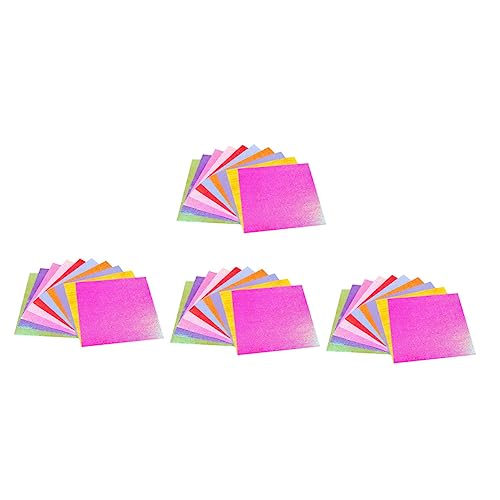 IWOWHERO 100 Stück Perlen-Glitter-Origami farbig Papier funkelnd Streifen Bausätze papphefter tapetenschere weihnacjtsdeko wohnungsdeko DIY crafts wohnraumdeko manifold origami Colorful von IWOWHERO