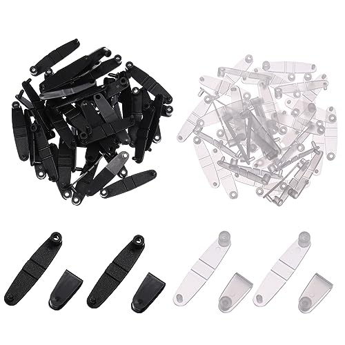 IWOWHERO 100 Stück Schlüsselanhänger schnappen Inhaber Stecker Ring Schlüsselbundclip visitenkarten halterung kunststoffclips key holder durchsichtige Ausweishalter Schnappverbinder Plastik von IWOWHERO