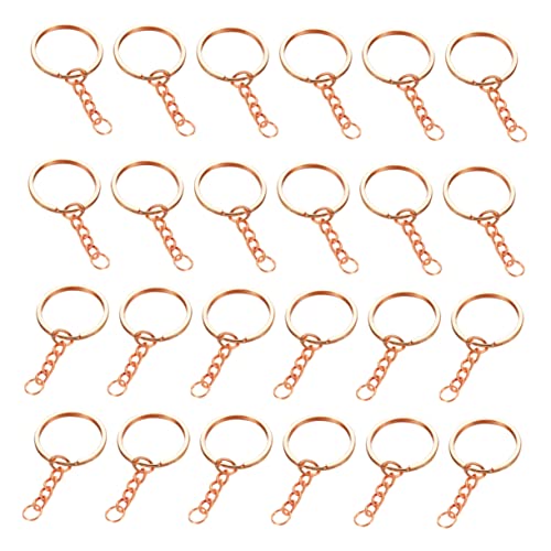 IWOWHERO 100 Stück Schlüsselbund Goldener Schlüsselanhänger Lanyard Schlüsselanhänger Biegeringe Schlüsselring Gold Geteilte Ringe Schlüsselhalter Schleife Machen Diy Anhänger Ringe Metall von IWOWHERO