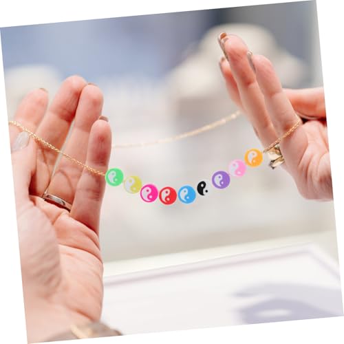 IWOWHERO 100 Stück Taichi Tonperlen Bunte DIY Schmuckperlen für Armbänder Halsketten Einzigartige Balance Perlen für Kreative Schmuckherstellung und Bastelzubehör IWOWHERO 100 Stück Taichi Tonperlen Bunte DIY Schmuckperlen für Armbänder Halsketten Einzigartige Balance Perlen für Kreative Schmuckherstellung und Bastelzubehör von IWOWHERO
