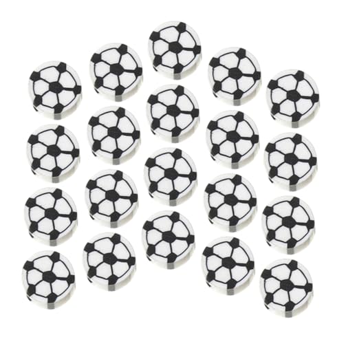 IWOWHERO 100Stücke Fußballperlen Polymer Clay für DIY Schmuckherstellung Vielseitige Sportperlen für Armbänder Halsketten und Bastelprojekte Langlebig und Sicher von IWOWHERO