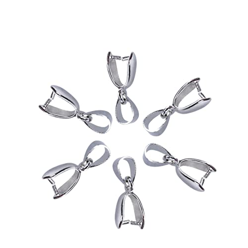 IWOWHERO 100Stücke Quetschverschluss Kautionen Schmuckfunde Silber Hochwertige Metallverbindungen für DIY Armband und Halskettenherstellung Langlebig und Rostbeständig von IWOWHERO