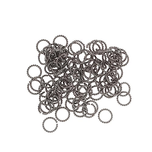 IWOWHERO 100Stücke Sprungringe Verdrehte Schmuckanschlussringe für DIY Armband und Halskettenherstellung Offene Ringe Draht für Bastelprojekte von IWOWHERO