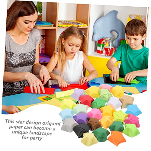 IWOWHERO 1030 Blatt Teiliges Origami Bastelpapier Farben Streifen für DIY Sternenketten und Dekorationen Doppelseitiges Faltpapier für Kreative Bastelprojekte und Partydeko von IWOWHERO