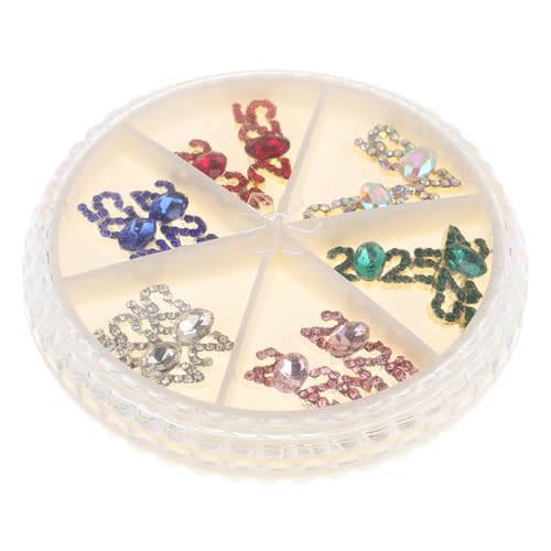 IWOWHERO 12 Stück Teiliges Nagel Funkelnden Strasssteinen Unregelmäßigen Zahlen charms Langlebig und Leicht Modisch für DIY Nailart Glänzende Fingernagel dekorationen für Natürliche und von IWOWHERO