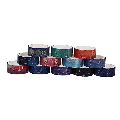IWOWHERO 12Rollen Washi Tape Hochwertige Maskierungsbänder für Scrapbooking Journals und DIY Projekte Dekorative Klebebänder für Bastelarbeiten von IWOWHERO