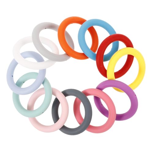 IWOWHERO 12Stücke Flexible Silikon O Ringe für DIY Schlüsselanhänger Silikonringe für Bastelarbeiten Schmuckherstellung und Dekoration Langlebiges Hautfreundliches IWOWHERO 12Stücke Flexible Silikon O Ringe für DIY Schlüsselanhänger Silikonringe für Bastelarbeiten Schmuckherstellung und Dekoration Langlebiges Hautfreundliches von IWOWHERO