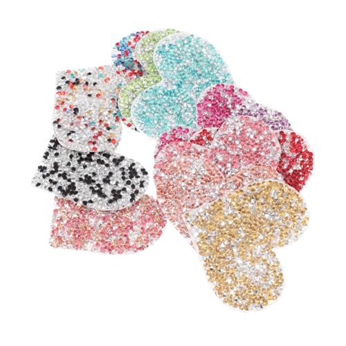 IWOWHERO 12Stücke Glitzer Herz Bügelpatches Aufnäher für Kleidung Taschen Hüte und DIY Dekoration Selbstklebende Strass Applikationen Bunten Farben für Projekte IWOWHERO 12Stücke Glitzer Herz Bügelpatches Aufnäher für Kleidung Taschen Hüte und DIY Dekoration Selbstklebende Strass Applikationen Bunten Farben für Projekte von IWOWHERO