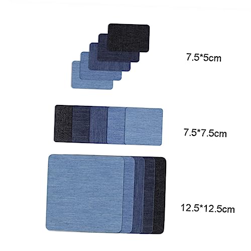 IWOWHERO 15 Stück Patches nähen Jeans Kleidungsflicken Denim Zubehör Bausatz Stoff Reparatur Flicken für Kleidung Flecken Flicken für Bekleidung von IWOWHERO