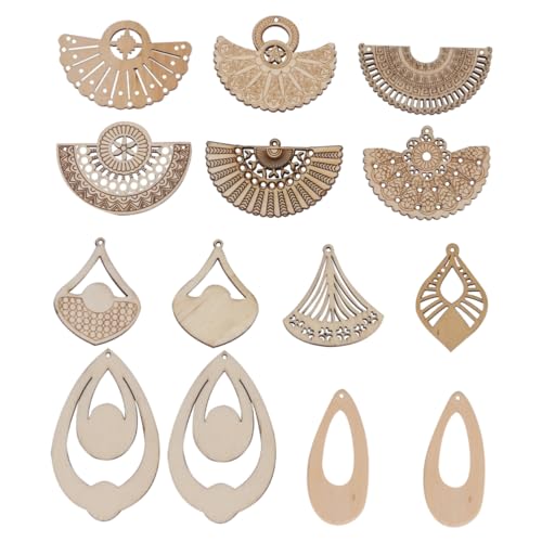 IWOWHERO 15Stücke Teiliges Holzohrringe Kit Handgemachte DIY Schmuckmaterialien für Projekte Umweltfreundliche Holzanhänger für Designs und Bastelarbeiten IWOWHERO 15Stücke Teiliges Holzohrringe Kit Handgemachte DIY Schmuckmaterialien für Projekte Umweltfreundliche Holzanhänger für Designs und Bastelarbeiten von IWOWHERO