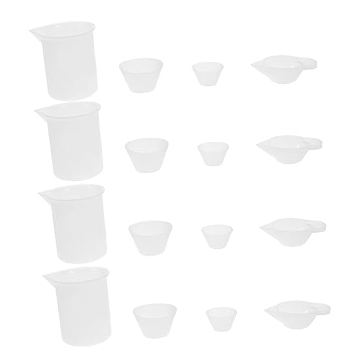 IWOWHERO 16 Stück Epoxid-Silikon-Werkzeuge Mittel Party Einschlüsse für DIY-Werkzeuge winzig measuring cups DIY Werkzeug Set DIY-Epoxidharz-Werkzeuge kleine tasse aus silikon selber machen von IWOWHERO