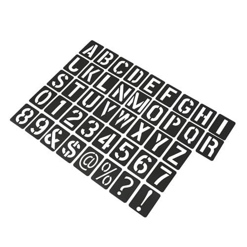 IWOWHERO 1Satz Alphabet Schablonen Schwarzem Wiederverwendbare Malschablonen für DIY Projekte Malvorlagen für Wände und Möbel Teiliges von IWOWHERO