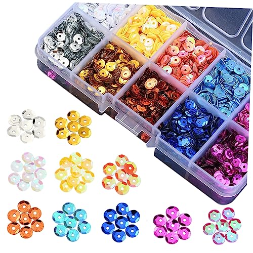 IWOWHERO 1Satz Farben Kunststoff Pailletten Perlen Halbkugelförmige Glitzerperlen für DIY Armbänder und Dekorationen für Bastelprojekte und Hochzeitsaccessoires von IWOWHERO