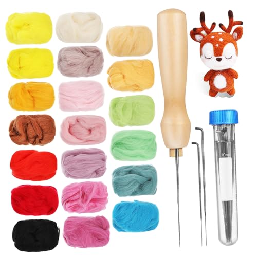 IWOWHERO 1Satz Filzset Für Anfänger Farben À Nadeln Verschiedenen Stärken Und Filzmatte Für Basteln Und Präzise Details Im Nadelfilzen IWOWHERO 1Satz Filzset Für Anfänger Farben À Nadeln Verschiedenen Stärken Und Filzmatte Für Basteln Und Präzise Details Im Nadelfilzen von IWOWHERO