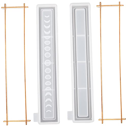 IWOWHERO 1Satz Teilige Mondphasen Silikonform für DIY Epoxidharz Aufbewahrungsbox Schmuckschatulle und Weihrauchbox für Bastelprojekte und Designs von IWOWHERO