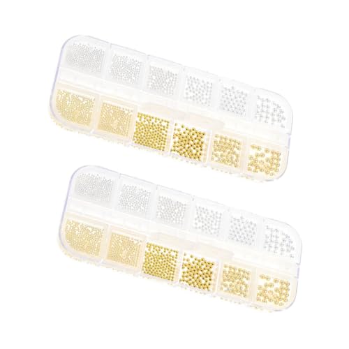 IWOWHERO 2 Boxen Boxen Nagelperlen Sortiert Metallkaviar Stahlkugeln Mix Farben Maniküre Charms Nail Art Dekoration DIY Schmuck Zubehör IWOWHERO 2 Boxen Boxen Nagelperlen Sortiert Metallkaviar Stahlkugeln Mix Farben Maniküre Charms Nail Art Dekoration DIY Schmuck Zubehör von IWOWHERO