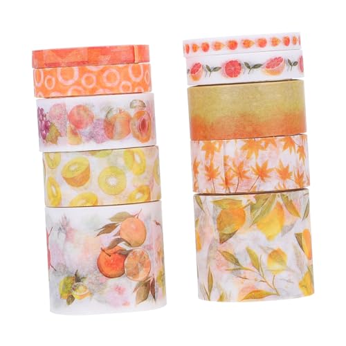 IWOWHERO 2 Handbuch-Aufkleber Handwerk dekorativ Einklebeband aus Papier DIY Klebeband klebriges Papierklebeband Wand schöner Papierstreifen hübsches Washi-Tape Scrapbook-Washi-Tape Orange IWOWHERO 2 Handbuch-Aufkleber Handwerk dekorativ Einklebeband aus Papier DIY Klebeband klebriges Papierklebeband Wand schöner Papierstreifen hübsches Washi-Tape Scrapbook-Washi-Tape Orange von IWOWHERO